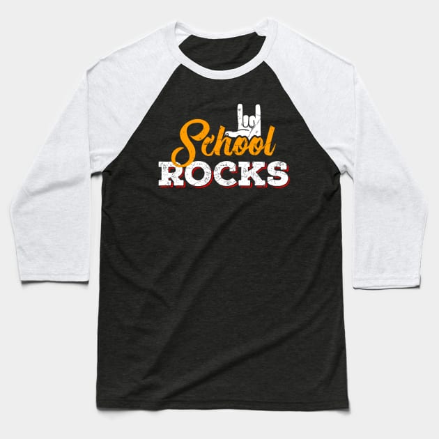 School Rocks Baseball T-Shirt by Mila46